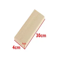 Woodcraft Original Natural Pine Wood Rectangle Board Panel for Arts Craft (30 cm x 4 cm) 6 mm Thickness -10 Pieces-thumb2