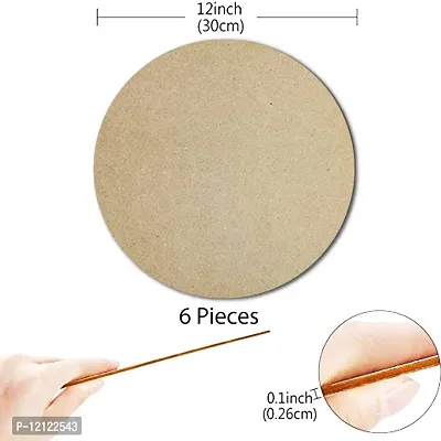 Woodcraft Original Wood MDF Round Board Sheets, 2mm Thickness, Size 12 inch - Pack of 6-thumb4