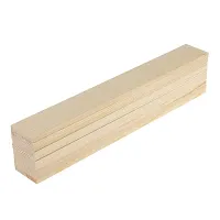 Woodcraft Original Natural Pine Wood Rectangle Board Panel for Arts Craft (30 cm x 4 cm) 6 mm Thickness -10 Pieces-thumb1