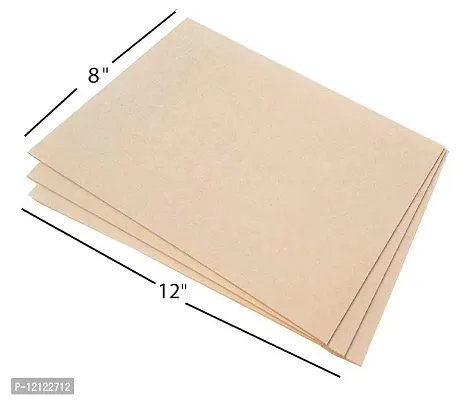 Woodcraft Original Wood MDF Board Sheets, 2mm Thickness, (Brown, Size 8X12 inch) - Pack of 6-thumb3