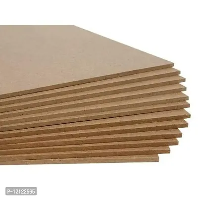 Woodcraft Original Wood MDF Board Sheets, 2mm Thickness, Size 12X12 inch - Pack of 6, Brown