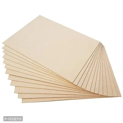 Woodcraft Original Wood MDF Board Sheets, 2mm Thickness, (Brown, Size 8X12 inch) - Pack of 6
