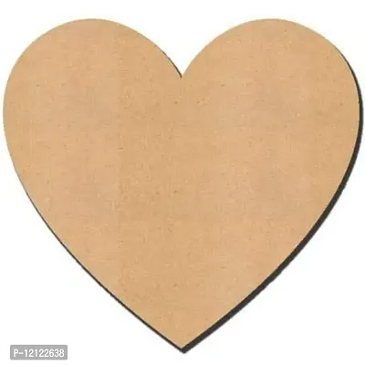 Woodcraft Original Wood MDF Heart Shaped Board Sheets, 2mm Thickness, Size 12 inch - Pack of 6