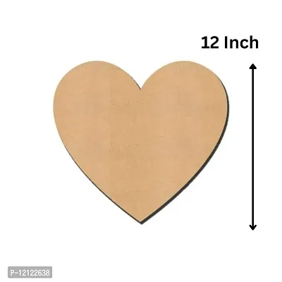 Woodcraft Original Wood MDF Heart Shaped Board Sheets, 2mm Thickness, Size 12 inch - Pack of 6-thumb2