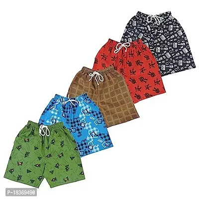 Colour world Boys and Girls Printed Shorts ComboPack of 5 (8-9 Years, 3)-thumb0