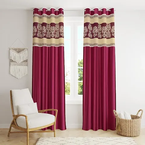 Elegant Polyester Door Curtains (9*4Ft ) Set Of 1
