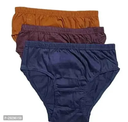 Fancy Multicoloured Cotton Brief For Women Pack Of 3