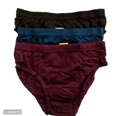 Fancy Multicoloured Cotton Brief For Women Pack Of 3