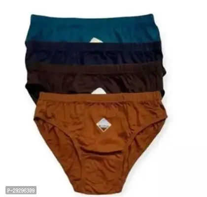 Fancy Multicoloured Cotton Brief For Women Pack Of 4-thumb0