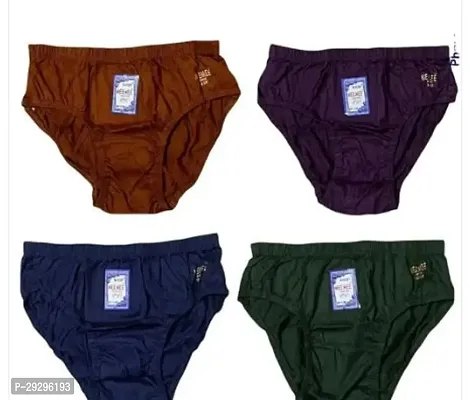 Fancy Multicoloured Cotton Brief For Women Pack Of 4