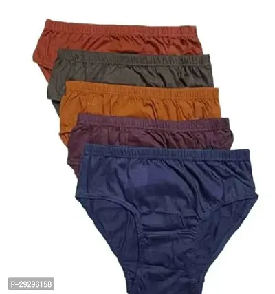 Fancy Multicoloured Cotton Brief For Women Pack Of 5-thumb0