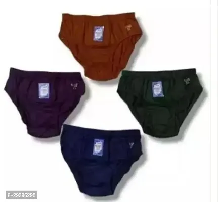 Fancy Multicoloured Cotton Brief For Women Pack Of 4-thumb0