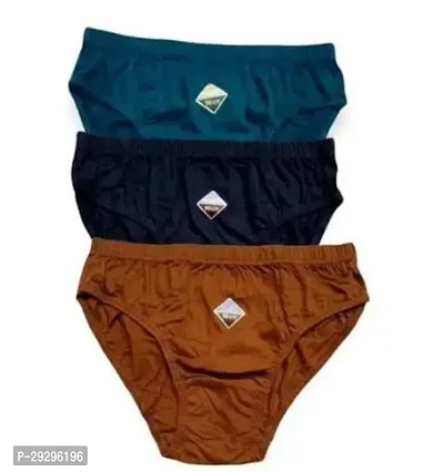 Fancy Multicoloured Cotton Brief For Women Pack Of 3-thumb0