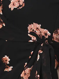 Stylish Black Crepe Printed Dress For Women-thumb3