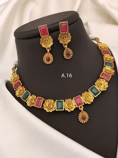 Khodalkrupa Jewellary New Stylish Fancy Designer Necklace With Designer Earings