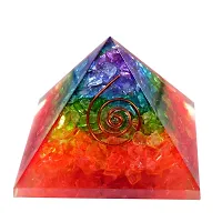 GEMTUB Handcrafted Natural 7 Chakra Stone Orgone Pyramid for Reiki Healing, Feng Shui, Vastu, Crystal Healing, Meditation, Vastu Correction, Reiki Grid and Aura Cleaning, (50-60mm)-thumb4