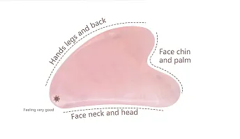 GEMTUB Pink Rose Quartz Gua Sha Stone Massage Tool Natural Healing stone for Facial Microcirculation Boost Radiance of Complexion Anti-aging Beauty Therapy for Skin Removes Toxins Prevents Wrinkles.-thumb2