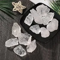 GEMTUB 250 Grams Natural Clear Quartz Raw Stone Natural Clear Quartz Rough Stones Chunk Rock Gemstone for Reiki Healing Meditation Vastu Correction & Home Decoration (250 Grams)-thumb1