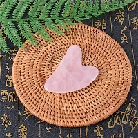 GEMTUB Pink Rose Quartz Gua Sha Stone Massage Tool Natural Healing stone for Facial Microcirculation Boost Radiance of Complexion Anti-aging Beauty Therapy for Skin Removes Toxins Prevents Wrinkles.-thumb1