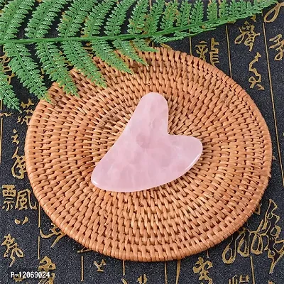 GEMTUB Pink Rose Quartz Gua Sha Stone Massage Tool Natural Healing stone for Facial Microcirculation Boost Radiance of Complexion Anti-aging Beauty Therapy for Skin Removes Toxins Prevents Wrinkles.-thumb2