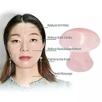 GEMTUB Natural Green Jade Gua Sha Stone Massage Tool Mushroom Shape for Microcirculation Boost Radiance of Complexion Anti-aging Beauty Therapy for Skin Removes Toxins Prevents Wrinkles. (Rose Quartz)-thumb3