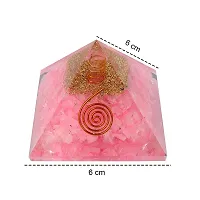 GEMTUB Handcrafted Natural Rose Quartz Orgone Pyramidd for Reiki Healing Love Vibes Crystal Healing, Meditation, Vastu Correction, Reiki Grid and Aura Cleaning, (50-60mm)-thumb3