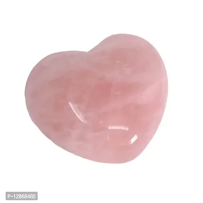 GEMTUB Rose Quartz Puffy Heart Shaped 80-100gm Natural Rose Quartz Heart Palm Stone Crystal Reiki Healing Love Stone Heart Shape Big Gemstone Showpiece Gift for Love (Rose Pink)