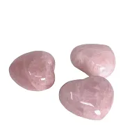 GEMTUB Rose Quartz Puffy Heart Shaped 80-100gm Natural Rose Quartz Heart Palm Stone Crystal Reiki Healing Love Stone Heart Shape Big Gemstone Showpiece Gift for Love (Rose Pink)-thumb2