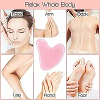 GEMTUB Pink Rose Quartz Gua Sha Stone Massage Tool Natural Healing stone for Facial Microcirculation Boost Radiance of Complexion Anti-aging Beauty Therapy for Skin Removes Toxins Prevents Wrinkles.-thumb4