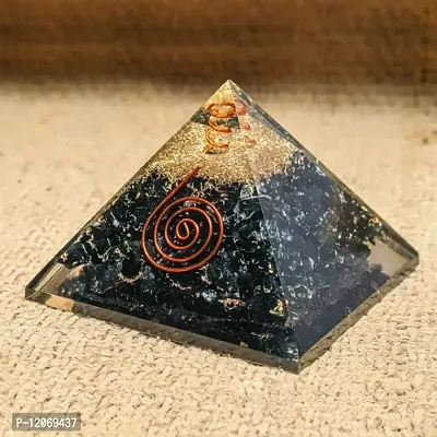 GEMTUB Handcrafted Natural Black Tourmaline Orgone Pyramidd for EMF Protection Reiki Healing, Feng Shui, Vastu, Crystal Healing, Meditation, Vastu Correction, Reiki Grid and Aura Cleaning, (50-60mm)-thumb5