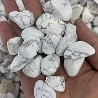 GEMTUB Natural Howlite Tumble Howlite Pebbles Stone for Reiki Healing Crystal Healing Home Decoration and Vastu Correction-thumb2