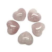 GEMTUB Rose Quartz Puffy Heart Shaped 80-100gm Natural Rose Quartz Heart Palm Stone Crystal Reiki Healing Love Stone Heart Shape Big Gemstone Showpiece Gift for Love (Rose Pink)-thumb3