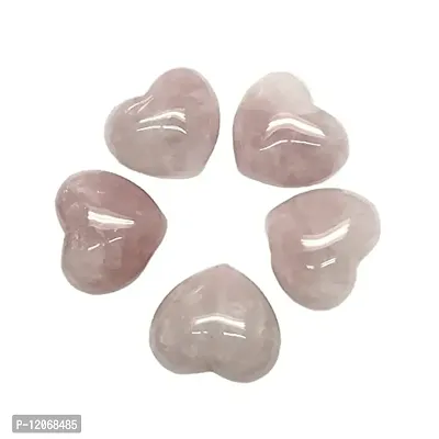 GEMTUB Rose Quartz Puffy Heart Shaped 80-100gm Natural Rose Quartz Heart Palm Stone Crystal Reiki Healing Love Stone Heart Shape Big Gemstone Showpiece Gift for Love (Rose Pink)-thumb4