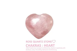 GEMTUB Rose Quartz Puffy Heart Shaped 80-100gm Natural Rose Quartz Heart Palm Stone Crystal Reiki Healing Love Stone Heart Shape Big Gemstone Showpiece Gift for Love (Rose Pink)-thumb1