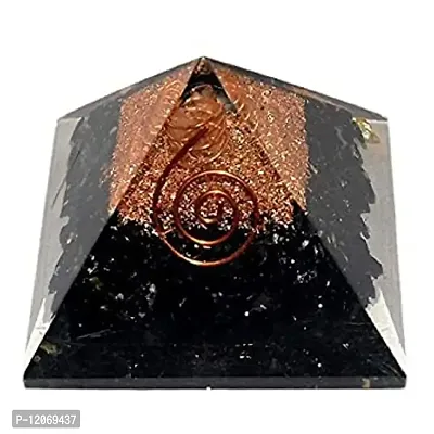 GEMTUB Handcrafted Natural Black Tourmaline Orgone Pyramidd for EMF Protection Reiki Healing, Feng Shui, Vastu, Crystal Healing, Meditation, Vastu Correction, Reiki Grid and Aura Cleaning, (50-60mm)-thumb2