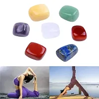 GEMTUB 7 Chakra Tumble Pebbles Stone Set for Reiki Healing Home Decor  Positive Energy-thumb1