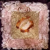 GEMTUB Handcrafted Natural Rose Quartz Orgone Pyramidd for Reiki Healing Love Vibes Crystal Healing, Meditation, Vastu Correction, Reiki Grid and Aura Cleaning, (50-60mm)-thumb2