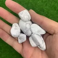 GEMTUB Natural Howlite Tumble Howlite Pebbles Stone for Reiki Healing Crystal Healing Home Decoration and Vastu Correction-thumb3