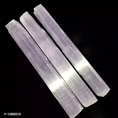 GEMTUB Natural Selenite Crystal Rough Sticks Selenite Crystal raw stick long size 6-7 inch for Reiki Healing Crystal Healing Vastu Dosh Remove Negative Energy Yoga Meditation-thumb2