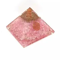 GEMTUB Handcrafted Natural Rose Quartz Orgone Pyramidd for Reiki Healing Love Vibes Crystal Healing, Meditation, Vastu Correction, Reiki Grid and Aura Cleaning, (50-60mm)-thumb1