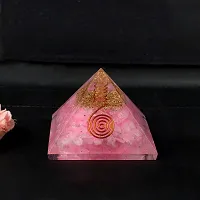 GEMTUB Handcrafted Natural Rose Quartz Orgone Pyramidd for Reiki Healing Love Vibes Crystal Healing, Meditation, Vastu Correction, Reiki Grid and Aura Cleaning, (50-60mm)-thumb4