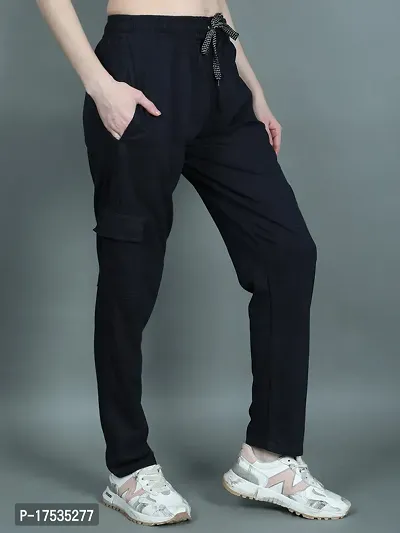 Female cotton cargo style trackpants for casual wear, sleepwear, yoga and evening wear with zipper pocket