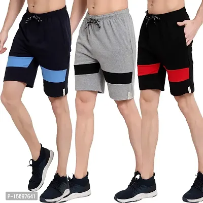 Moyzikh Men's Cotton Shorts Combo Pack of 3-thumb0