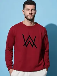 Moyzikh Men's Walkerger Print Polyester Blend Sweatshirt Maroon-thumb4