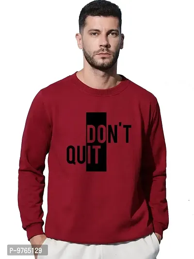 Moyzikh Men's Cotton Round Neck Sweatshirt(Dont Quit-SWT-MAROON-XL_Maroon_XL)