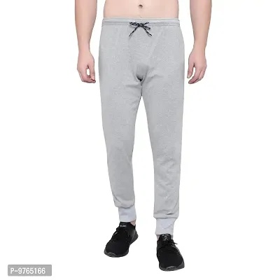 Moyzikh Men's Slim Fit Cotton Jogger Track Pant Grey-thumb2