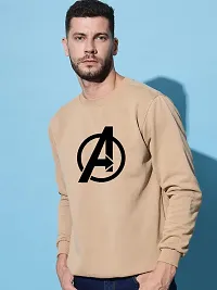Moyzikh Men's Avenger Print Polyester Blend Sweatshirt Beige-thumb4