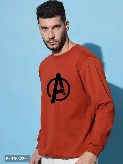 Moyzikh Men's Avenger Print Polyester Blend Sweatshirt Rust-thumb5