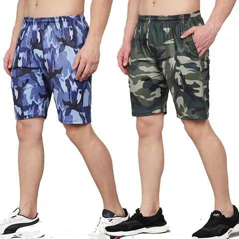 Moyzikh Men's Regular Fit 4 Way Lycra Shorts