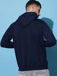 Moyzikh Men's Dragon Printed Hooded Sweatshirt Dark Blue-thumb2